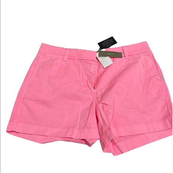 J. Crew 4in stretch Chino shorts, size 10 Pink Pastel Baz NWT